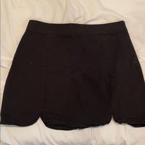 Black mini skirt